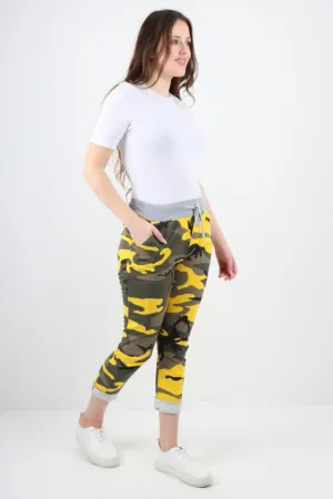 Italian Camouflage Print Trousers