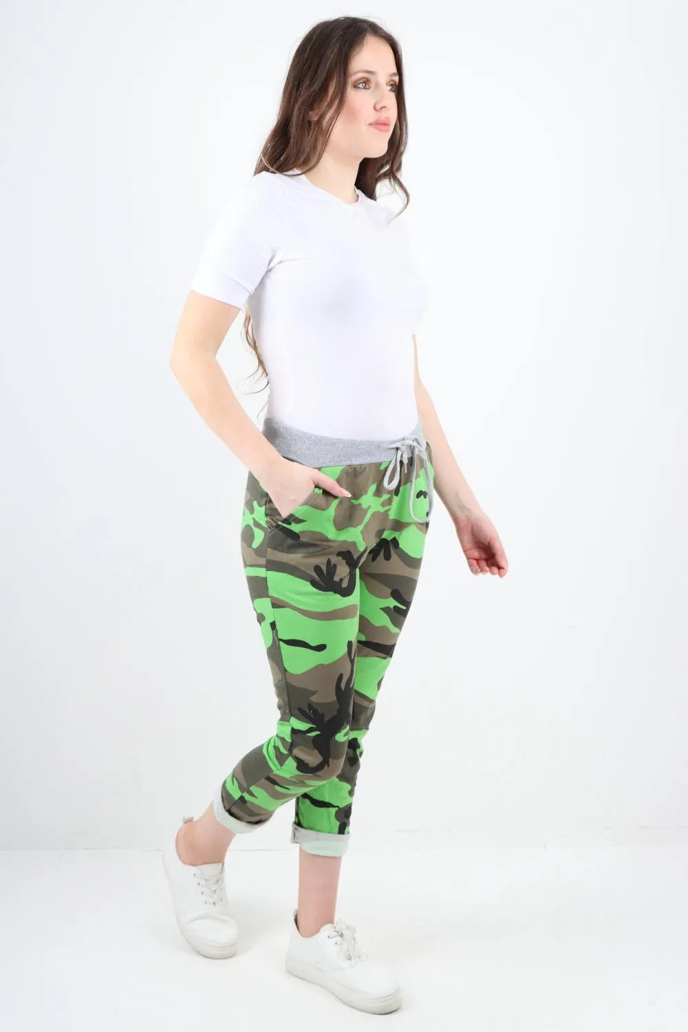 Italian Camouflage Print Trousers