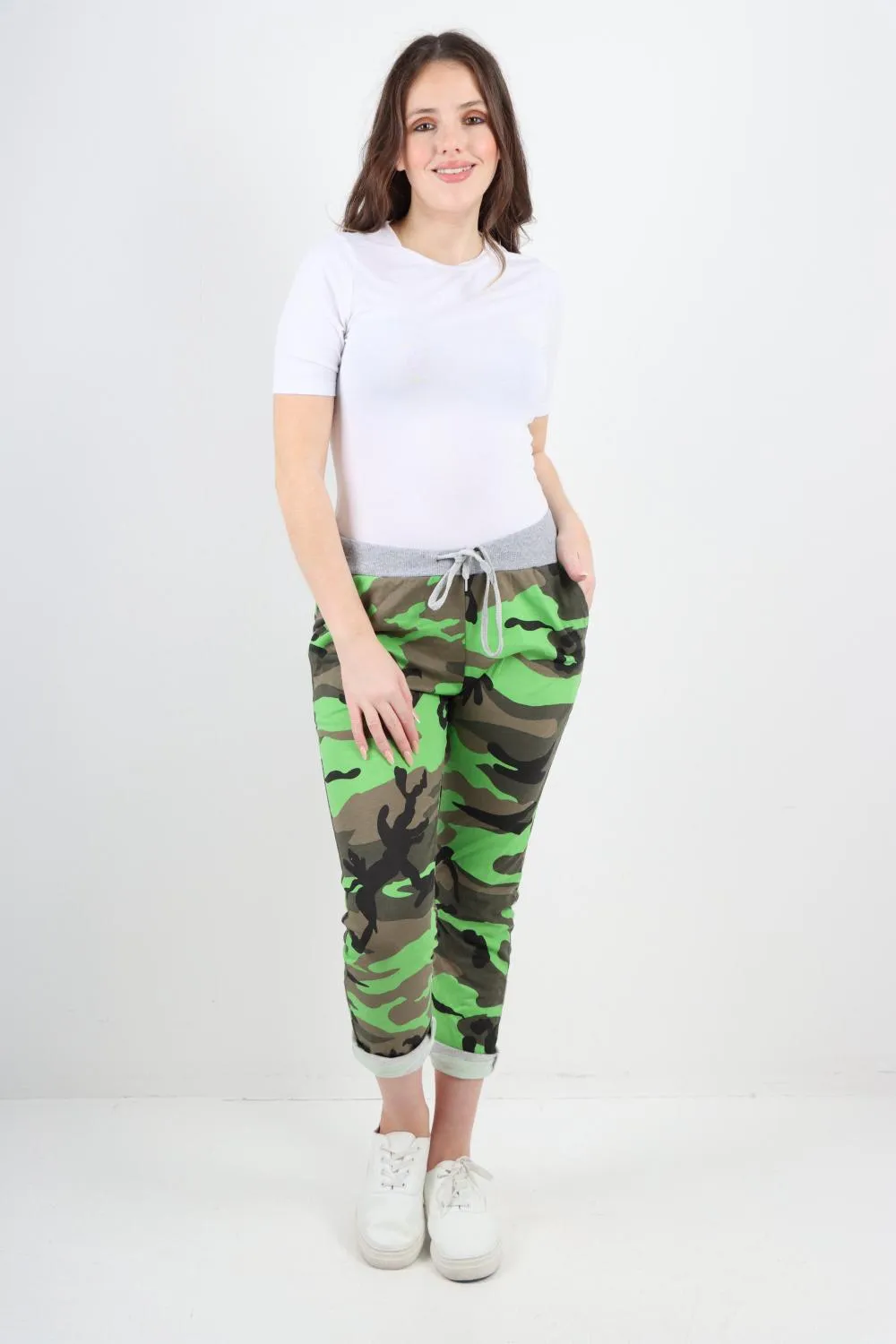Italian Camouflage Print Trousers