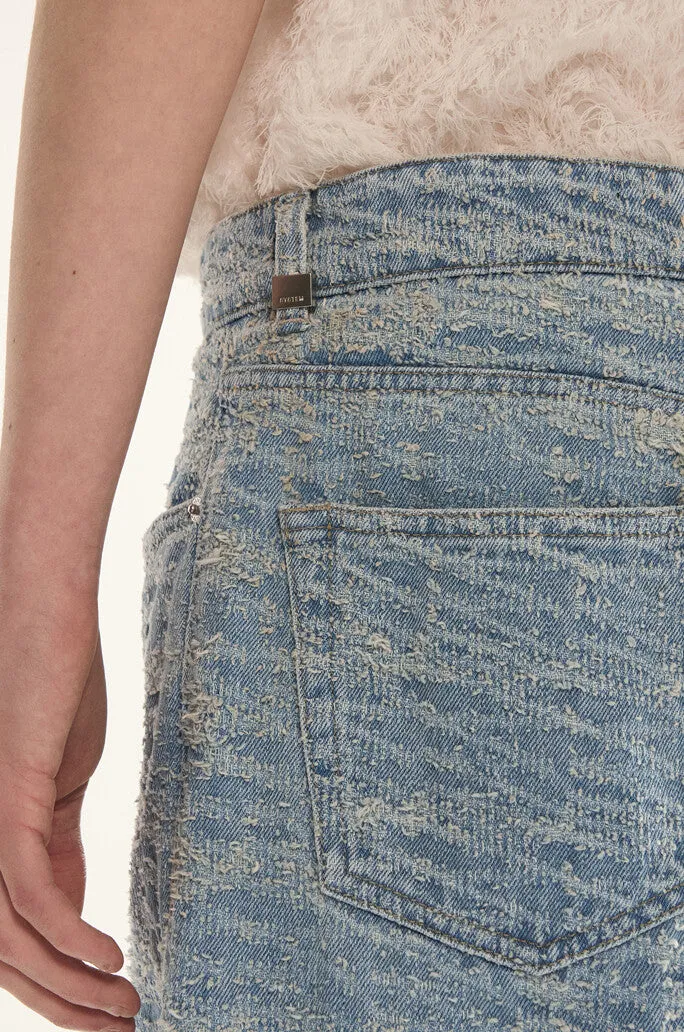 Jacquard Denim Pants