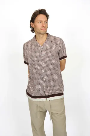 JAMES HARPER RELAXED FIT CUBAN COLLAR BORDER S/S SHIRT JHS576