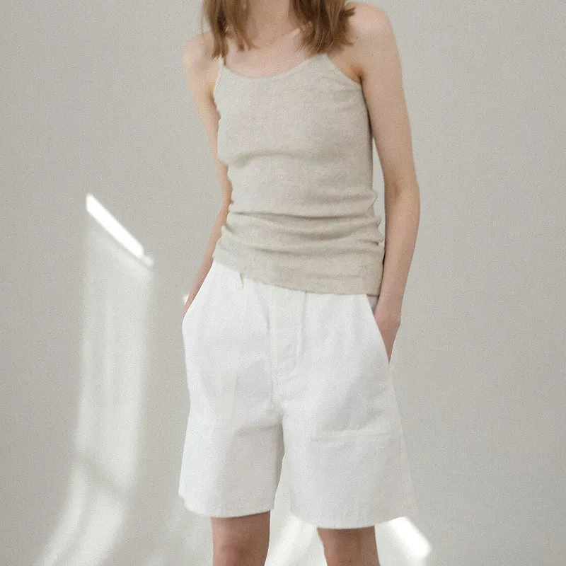 Japanese Pure Cotton Thin High Waist Loose Shorts