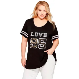 Junior Plus Graphic Football Top-LOVE 95