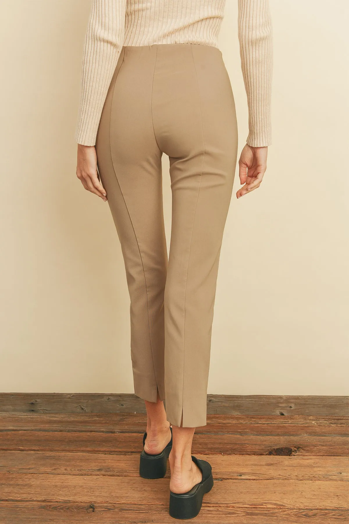 Kayley Back Slit Tapered Pants
