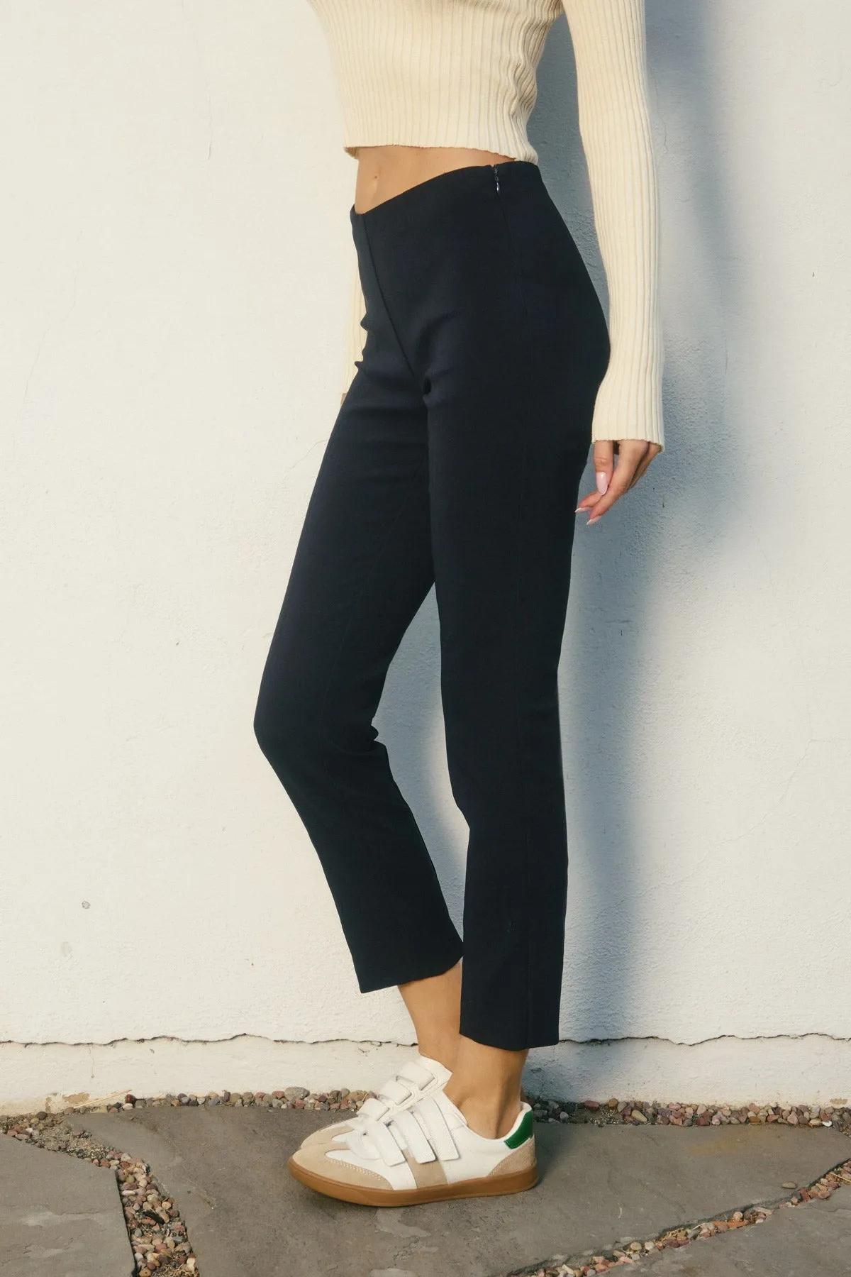 Kayley Back Slit Tapered Pants