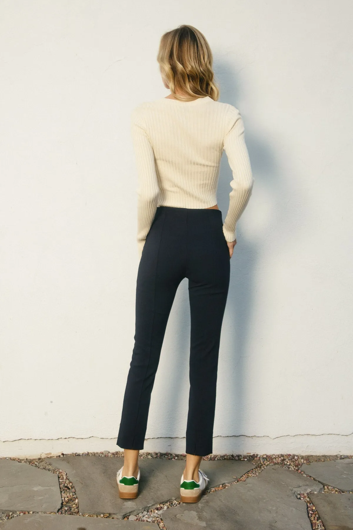 Kayley Back Slit Tapered Pants