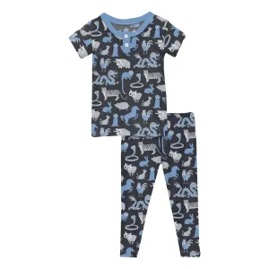 Kickee Pants Deep Space Chinese Zodiac Short Sleeve Henley Pajama Set