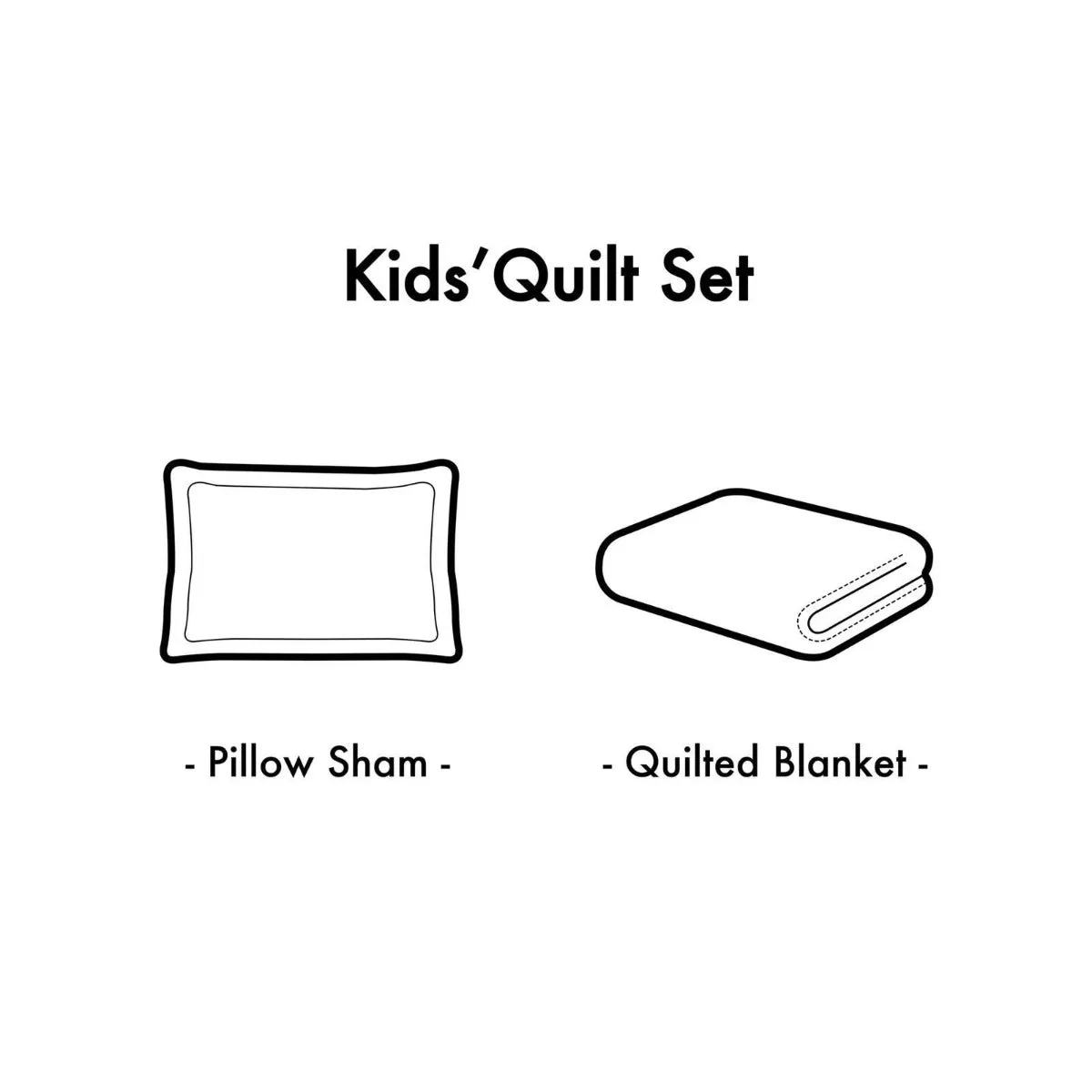 Kids Bunk Quilt and Sham - Sage and Grey Stripe