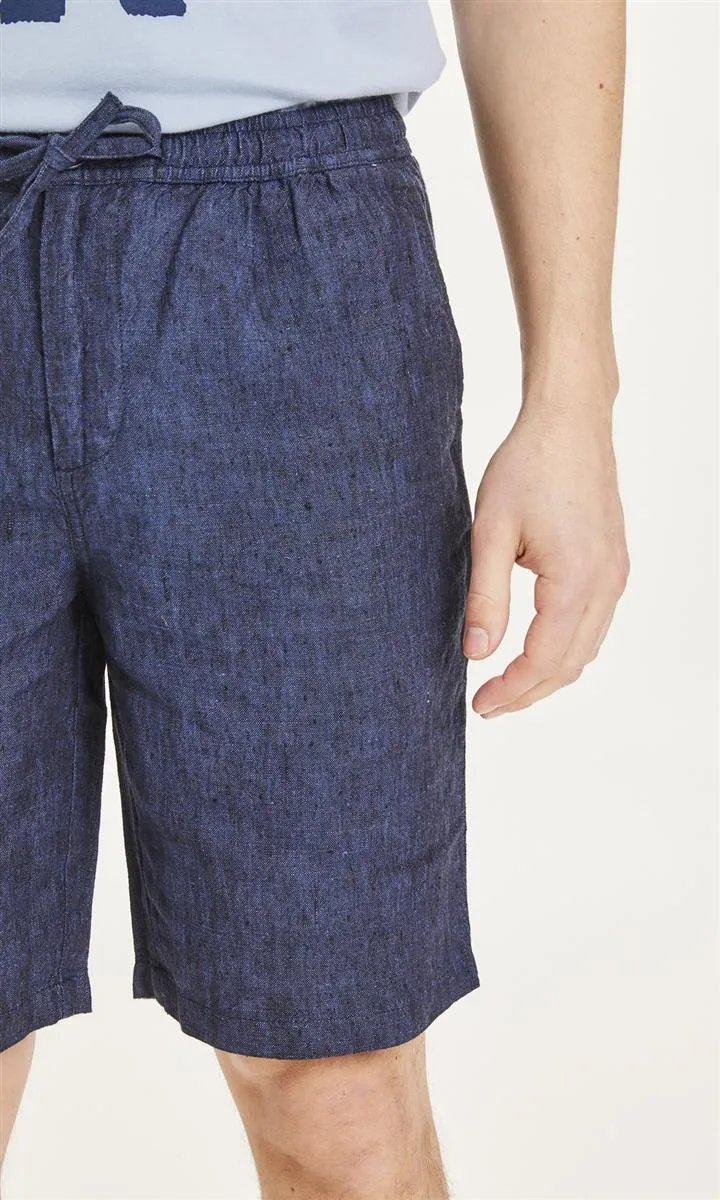 KNOWLEDGE COTTON APPAREL FIG loose linen shorts total eclipse