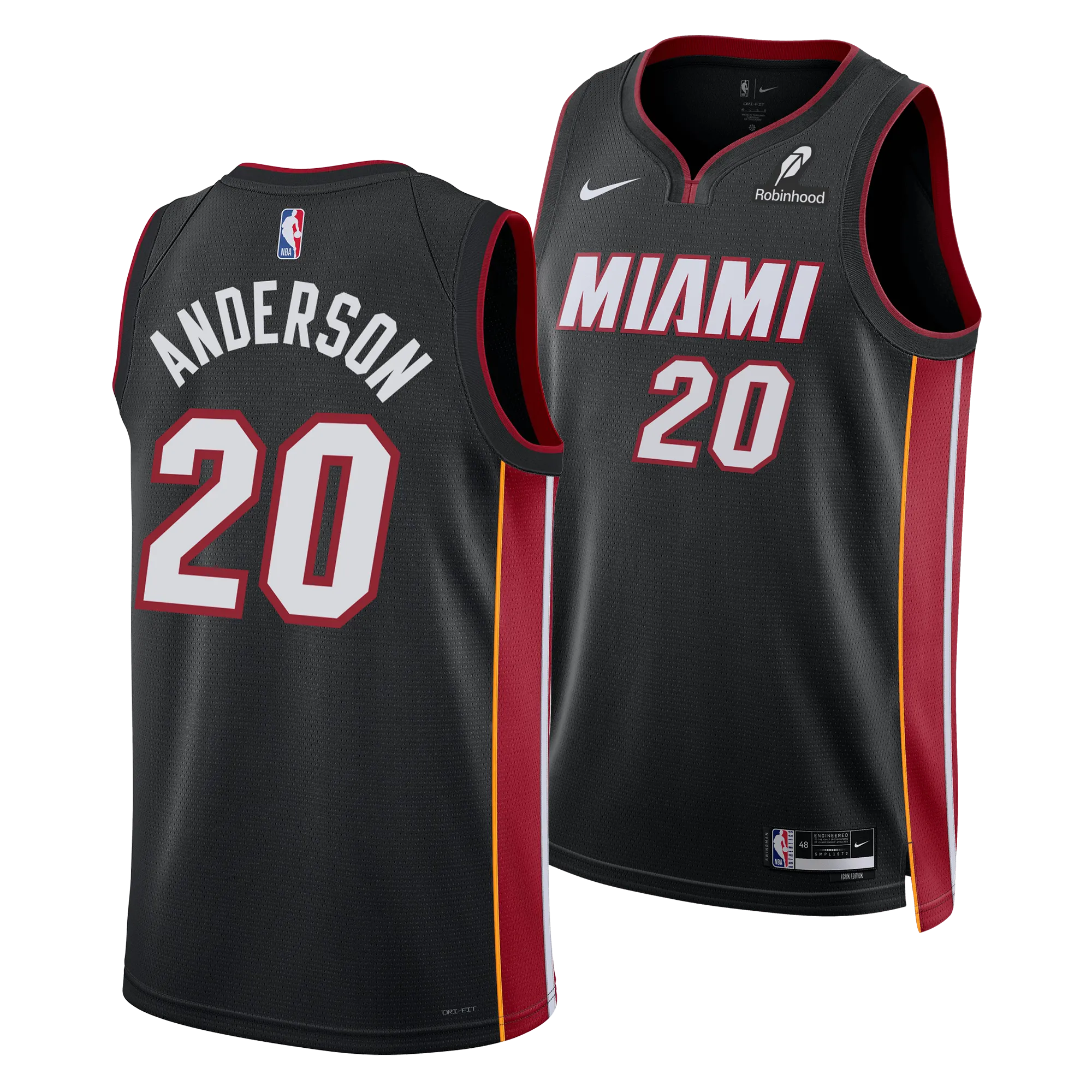Kyle Anderson Nike Miami HEAT Icon Black Swingman Jersey
