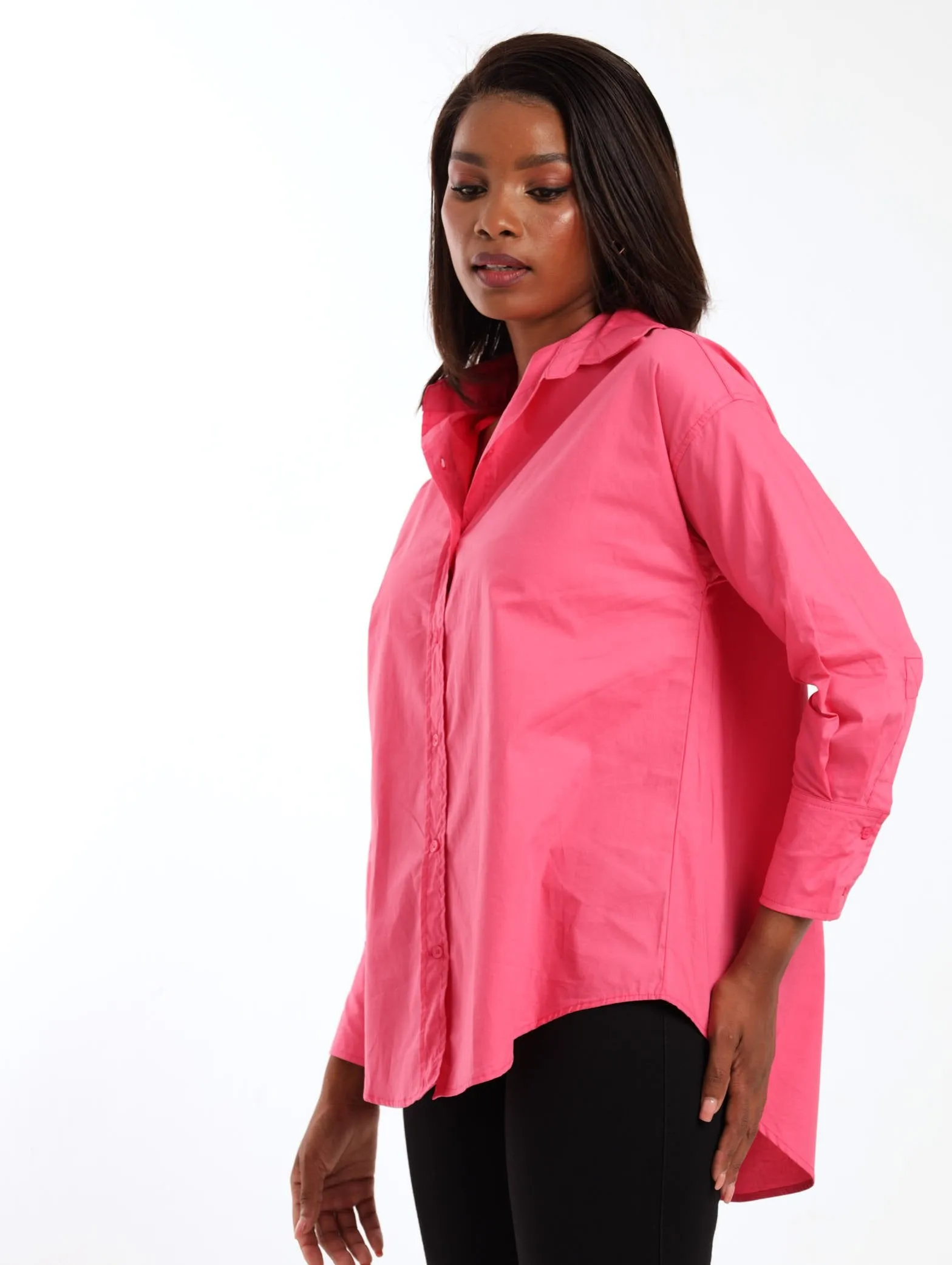 Ladies Poplin Shirt - Pink