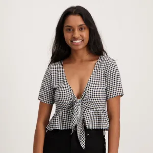 Ladies Reversible Gingham Top