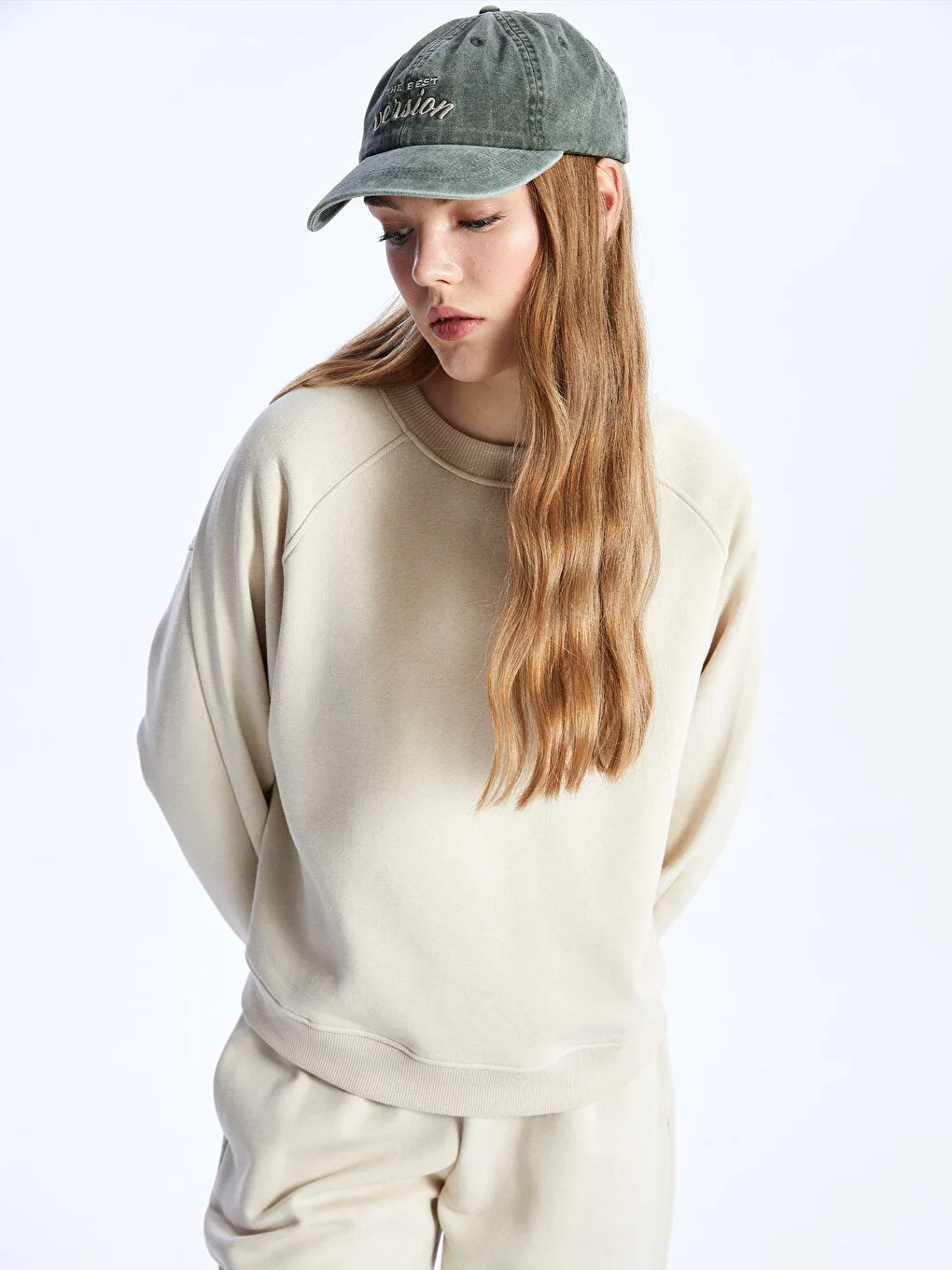 LC WAIKIKI Bike Collar Flat Long Sleeve Overwoman Woman Sweatshirt