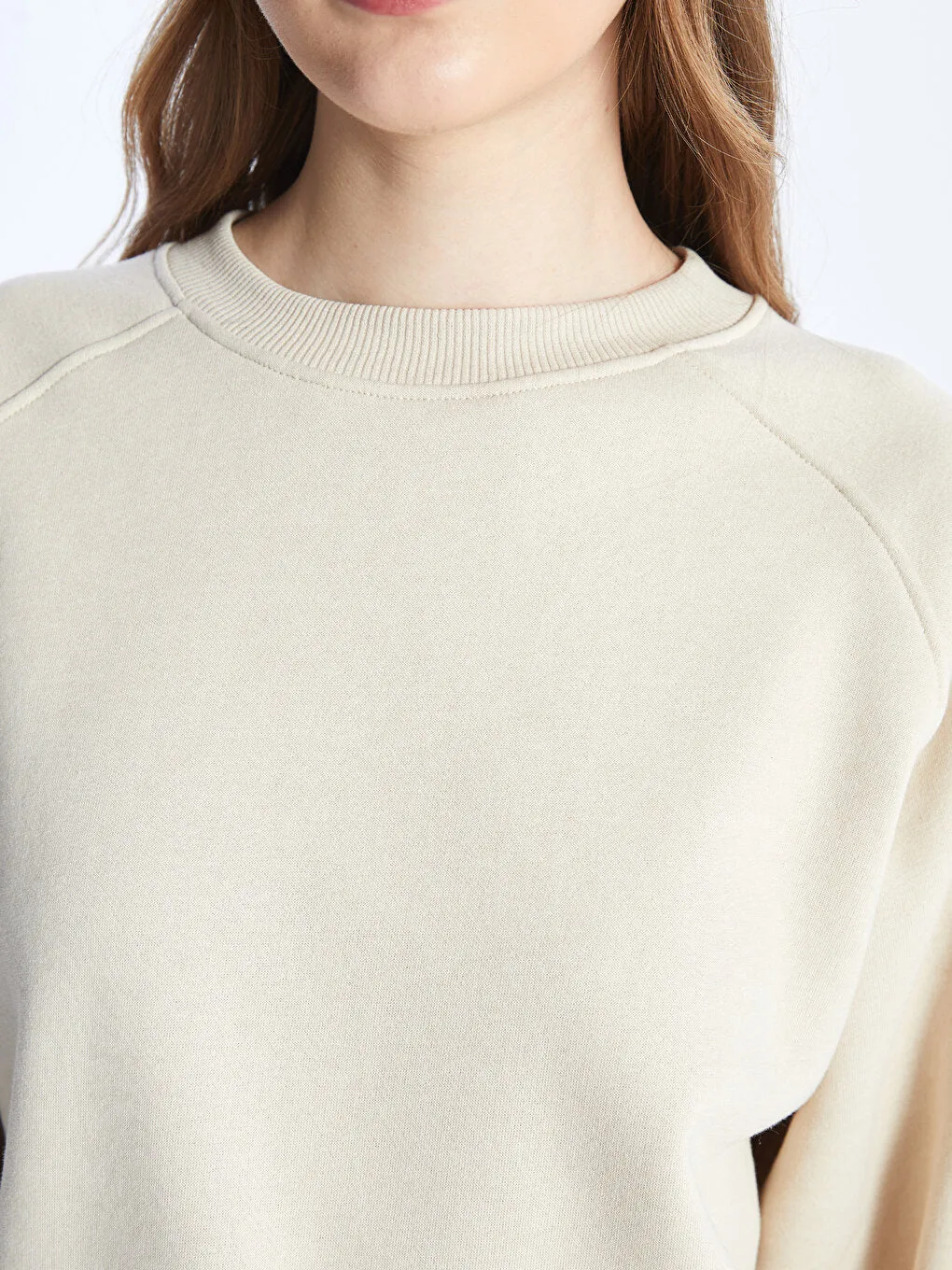 LC WAIKIKI Bike Collar Flat Long Sleeve Overwoman Woman Sweatshirt