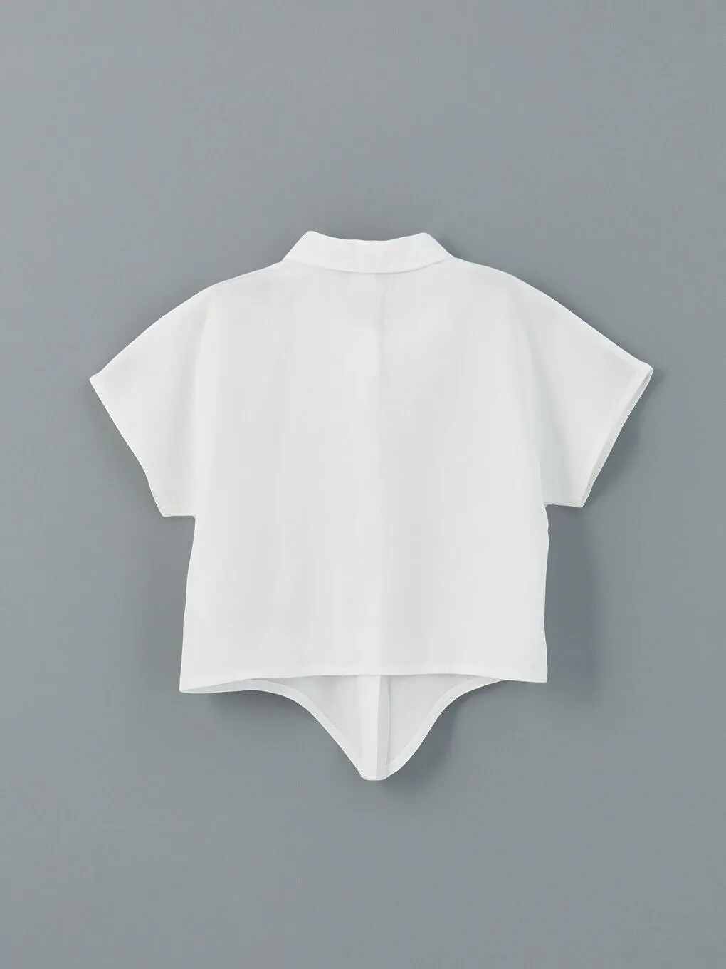 LCW baby White Short Sleeve Basic Girl Shirt
