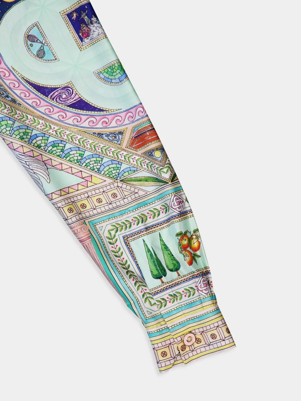 Le Labyrinthe-Print Silk Shirt