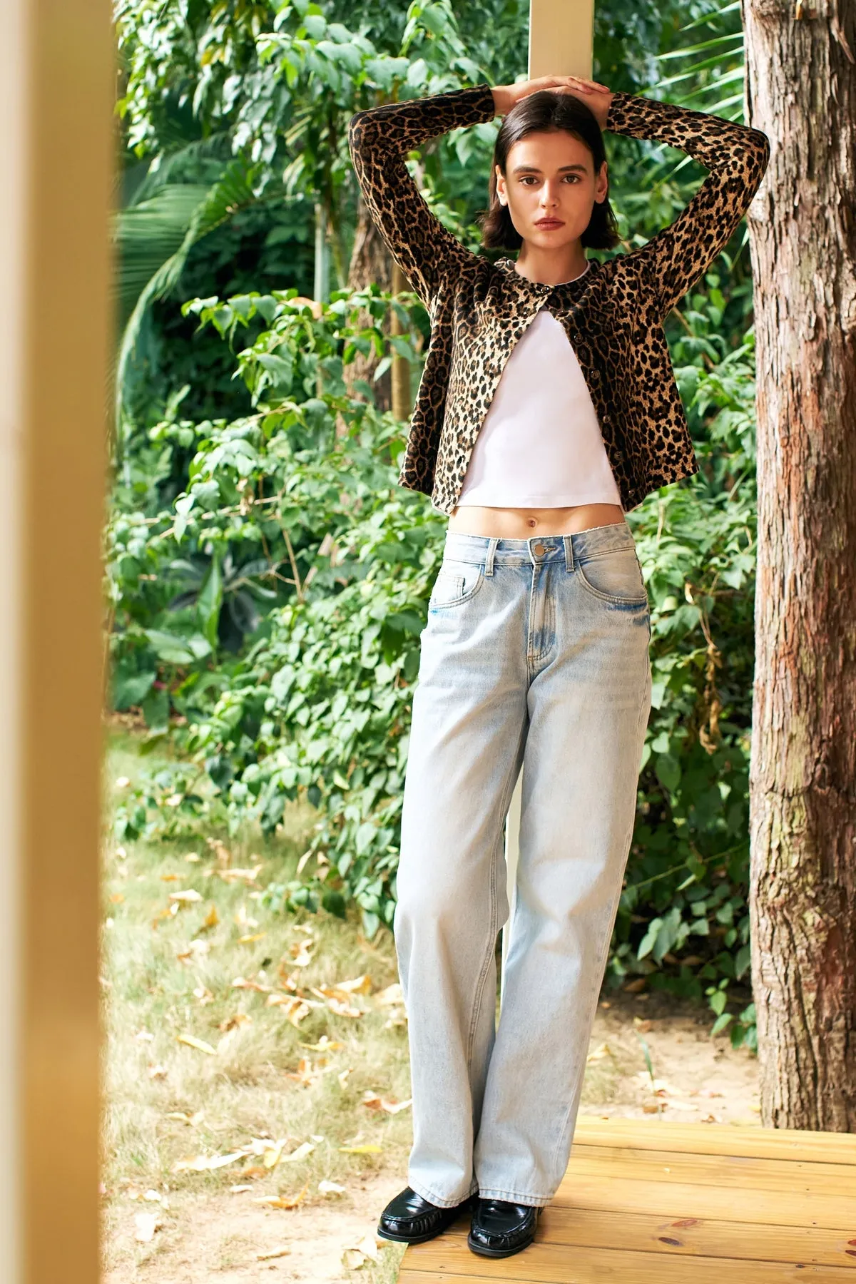 Leopard Brushed Top / Cardigan