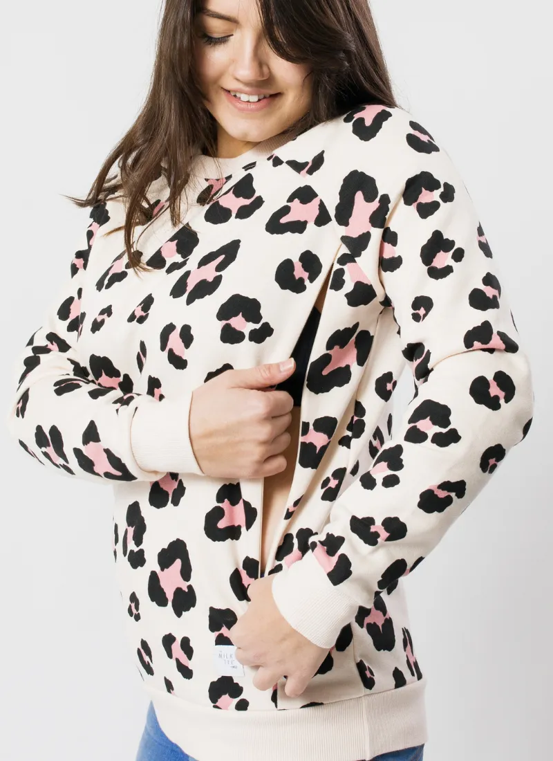 LEOPARD PRINT Breastfeeding Sweatshirt
