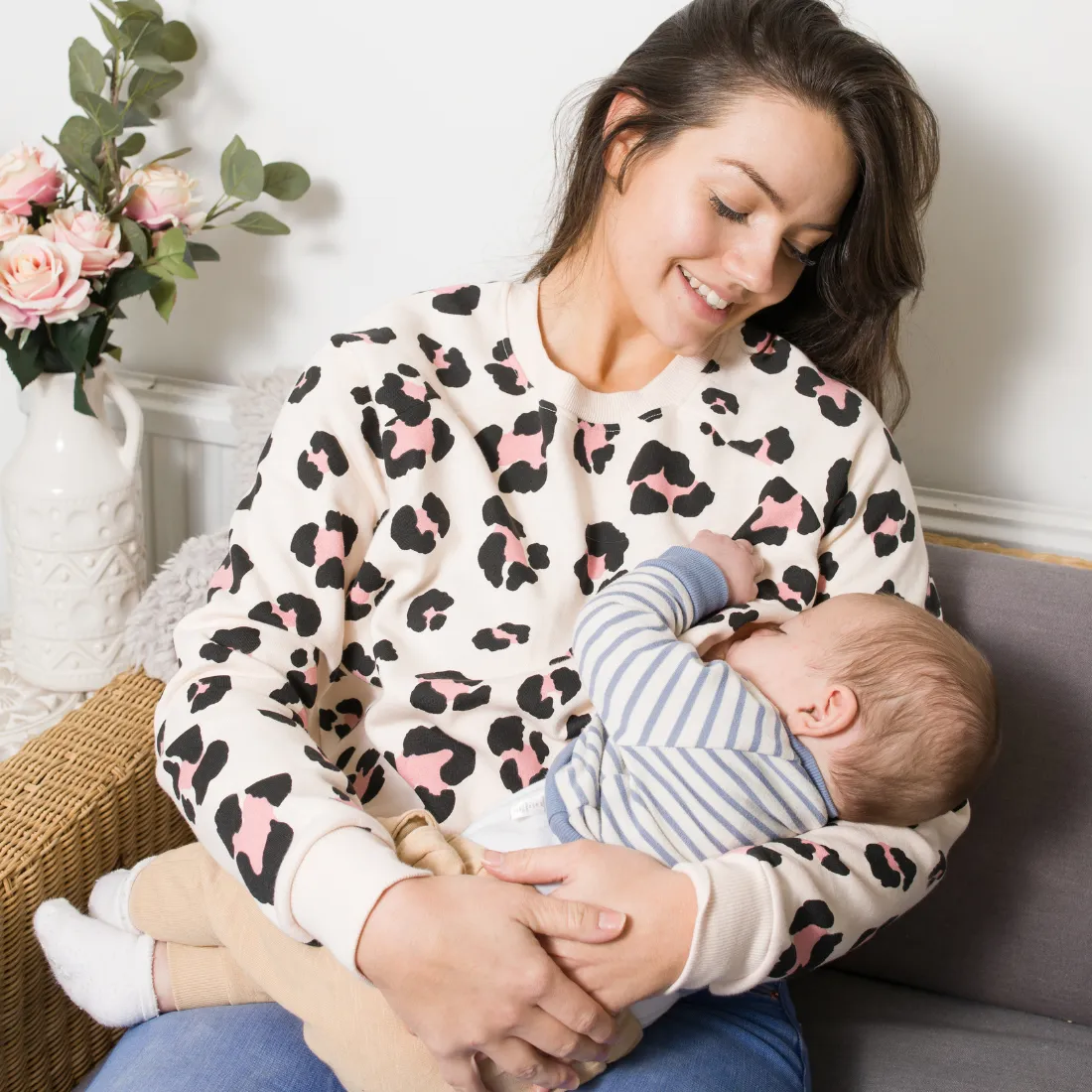 LEOPARD PRINT Breastfeeding Sweatshirt