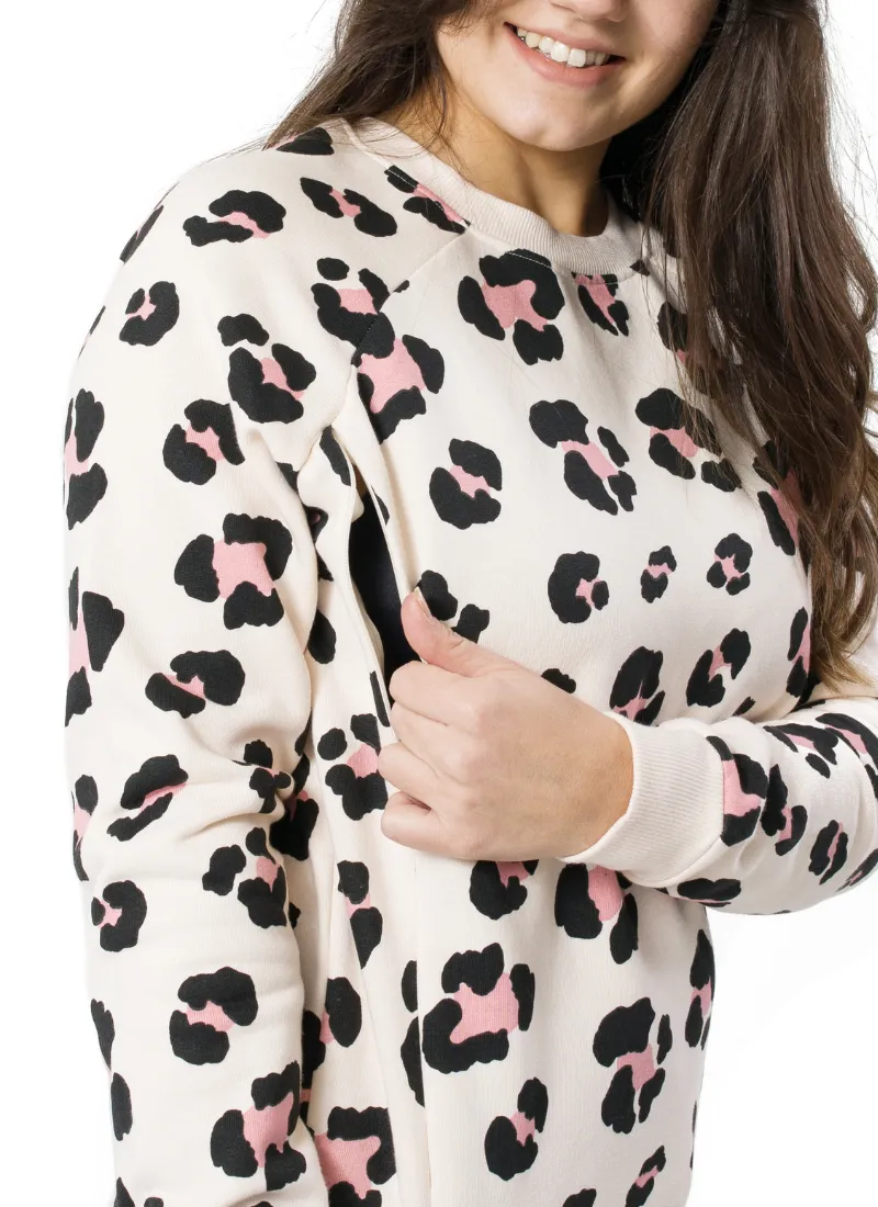 LEOPARD PRINT Breastfeeding Sweatshirt