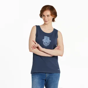 Life is Good Women's Hamsa Lotus Crusher Tank