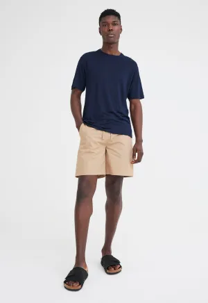 Line Linen Tee - Darkest Navy