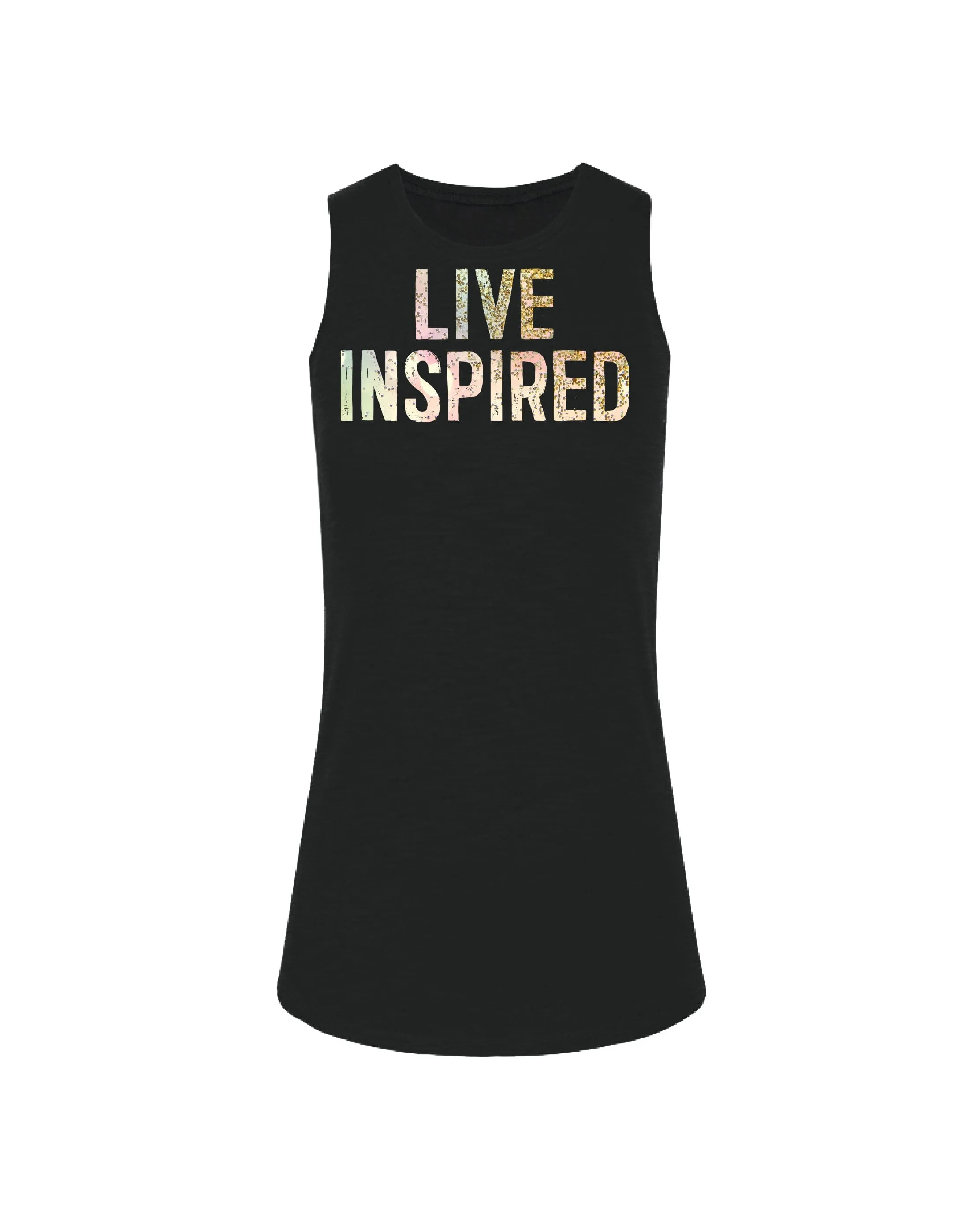 live inspired (pastel and gold sparkle)