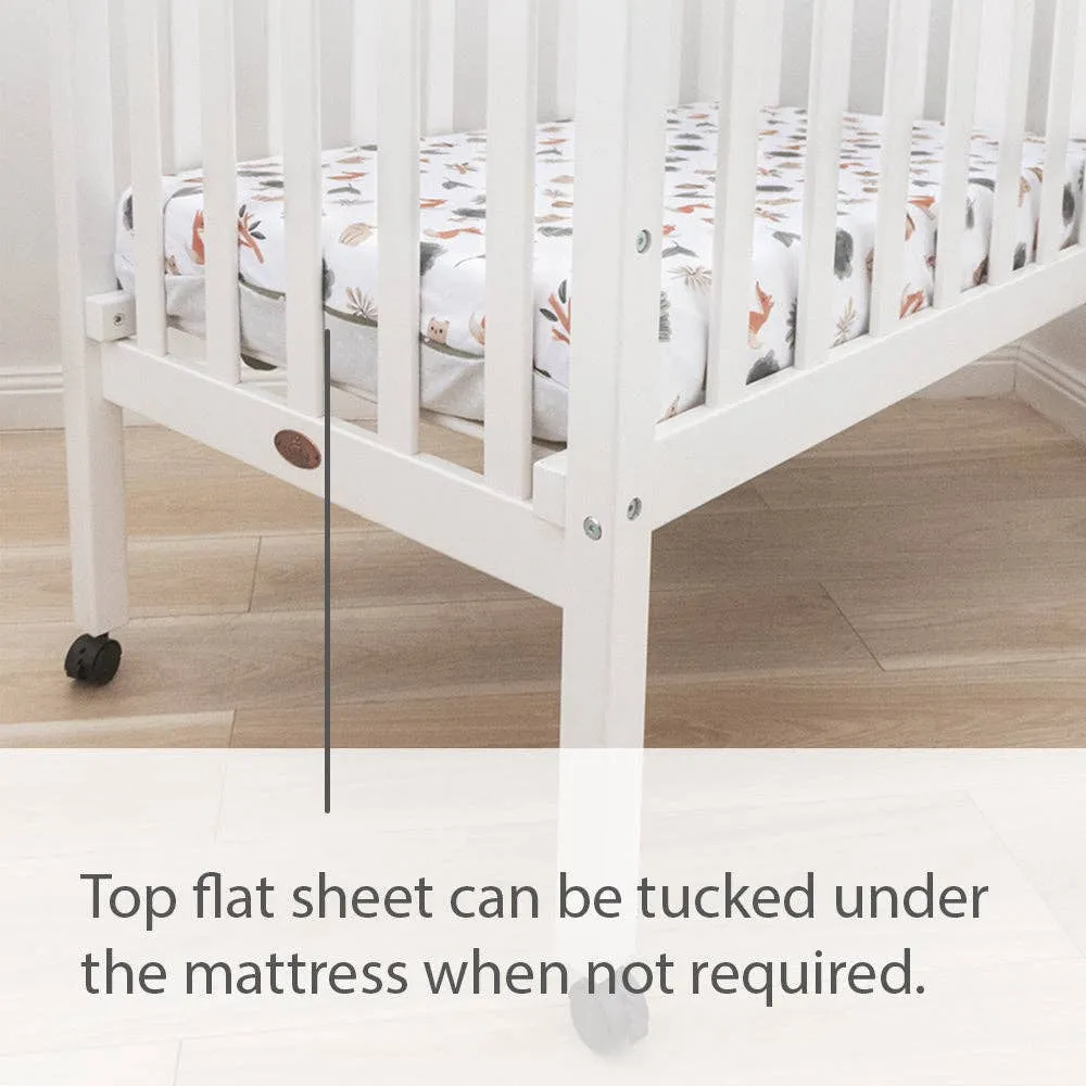 Living Textiles - Childcare Cot Fitted Sheet - Forest Retreat