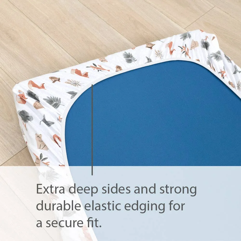 Living Textiles - Childcare Cot Fitted Sheet - Forest Retreat