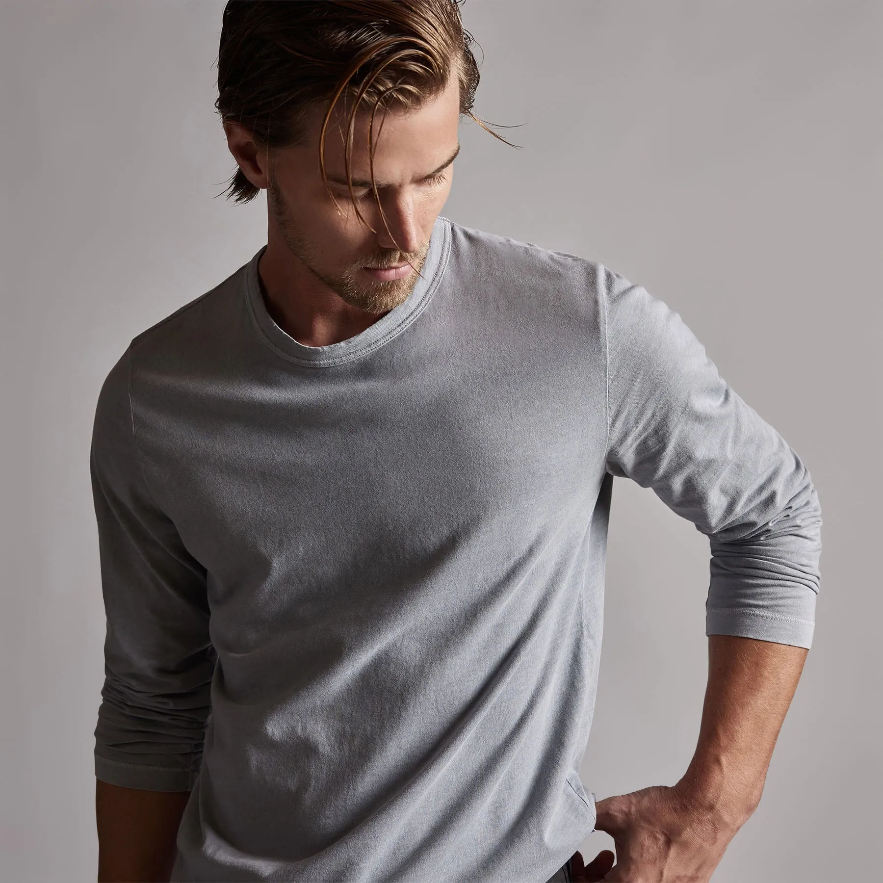 Long Sleeve Crew Neck - Breeze Pigment
