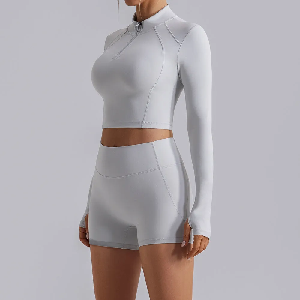 Long Sleeve Quick Drying Breathable Yoga Two Piece Set