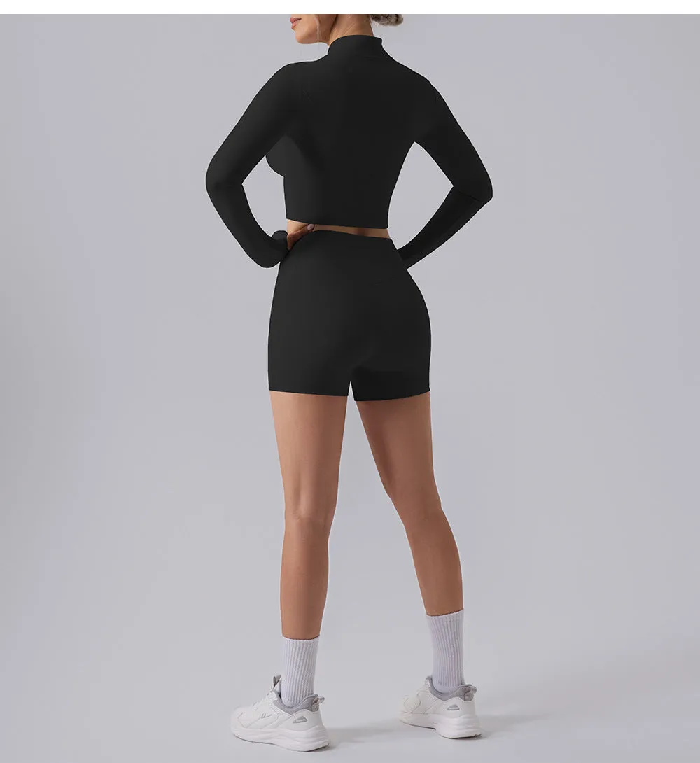 Long Sleeve Quick Drying Breathable Yoga Two Piece Set