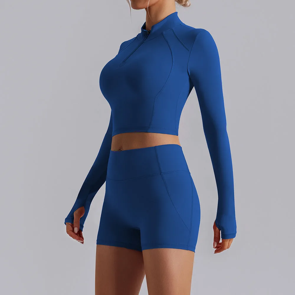 Long Sleeve Quick Drying Breathable Yoga Two Piece Set