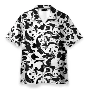 Lovely Panda Funny Button's Up Shirts - Hawaiian Shirt