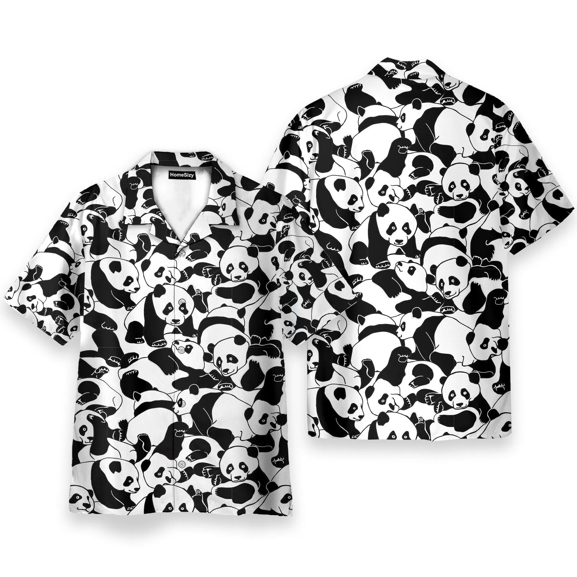 Lovely Panda Funny Button's Up Shirts - Hawaiian Shirt