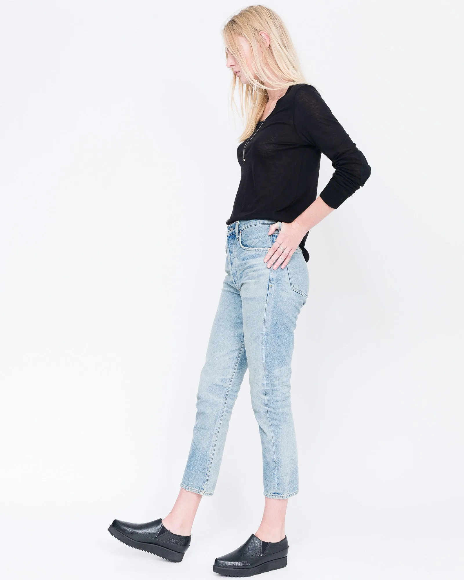 Lucille Knit Jersey with Cashmere Elbow Pads
