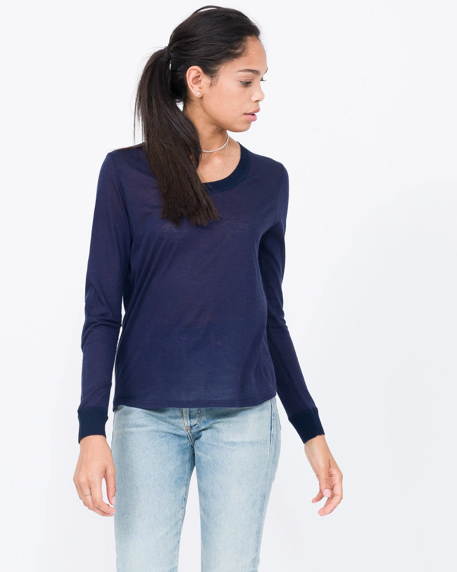 Lucille Knit Jersey with Cashmere Elbow Pads
