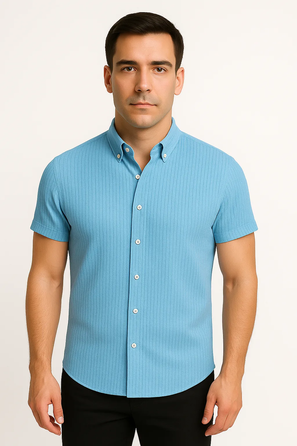 LumiNovi | The Short Sleeve Cotton Shirt