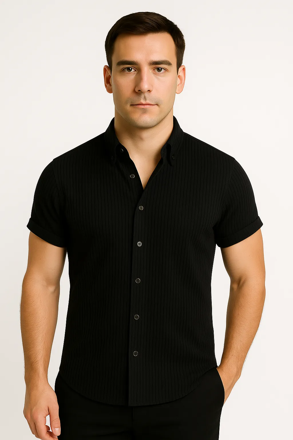 LumiNovi | The Short Sleeve Cotton Shirt