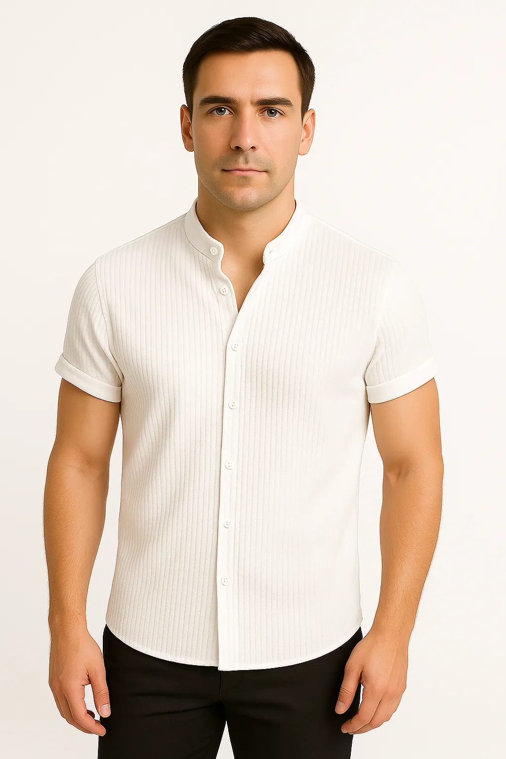 LumiNovi | The Short Sleeve Cotton Shirt