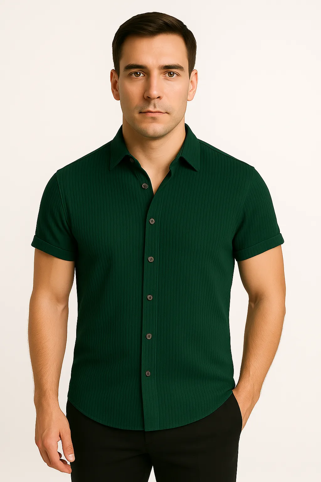 LumiNovi | The Short Sleeve Cotton Shirt