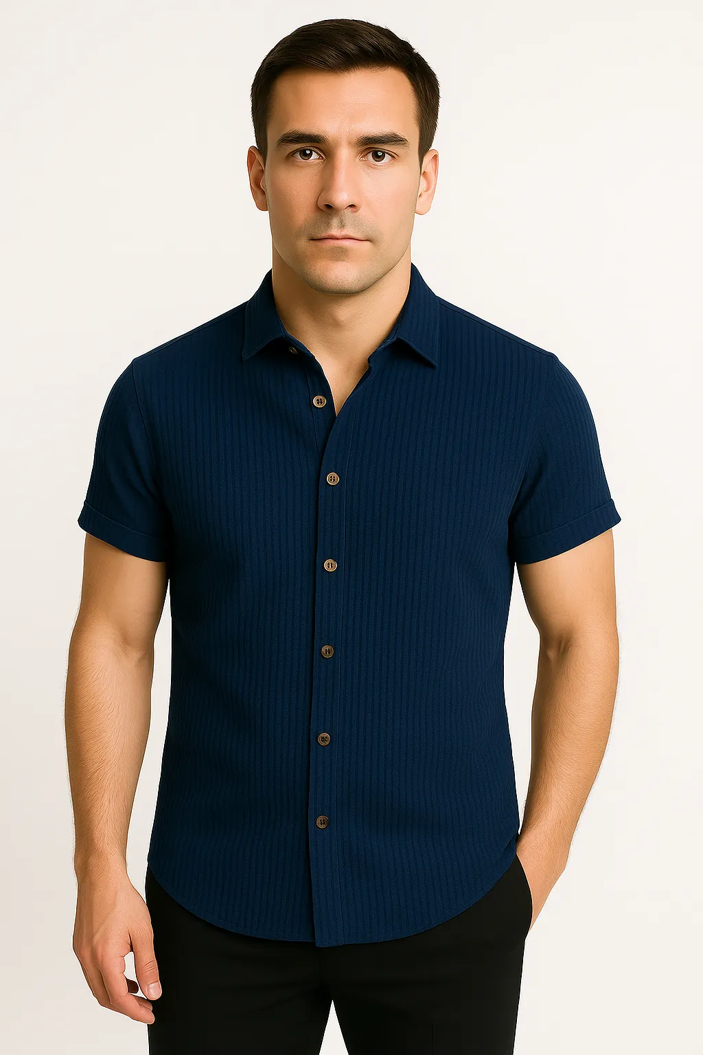 LumiNovi | The Short Sleeve Cotton Shirt