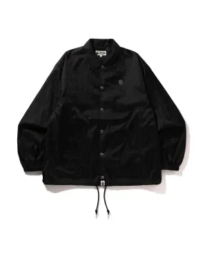 Lux Sport Pattern Jacquard Nylon Coach Jacket