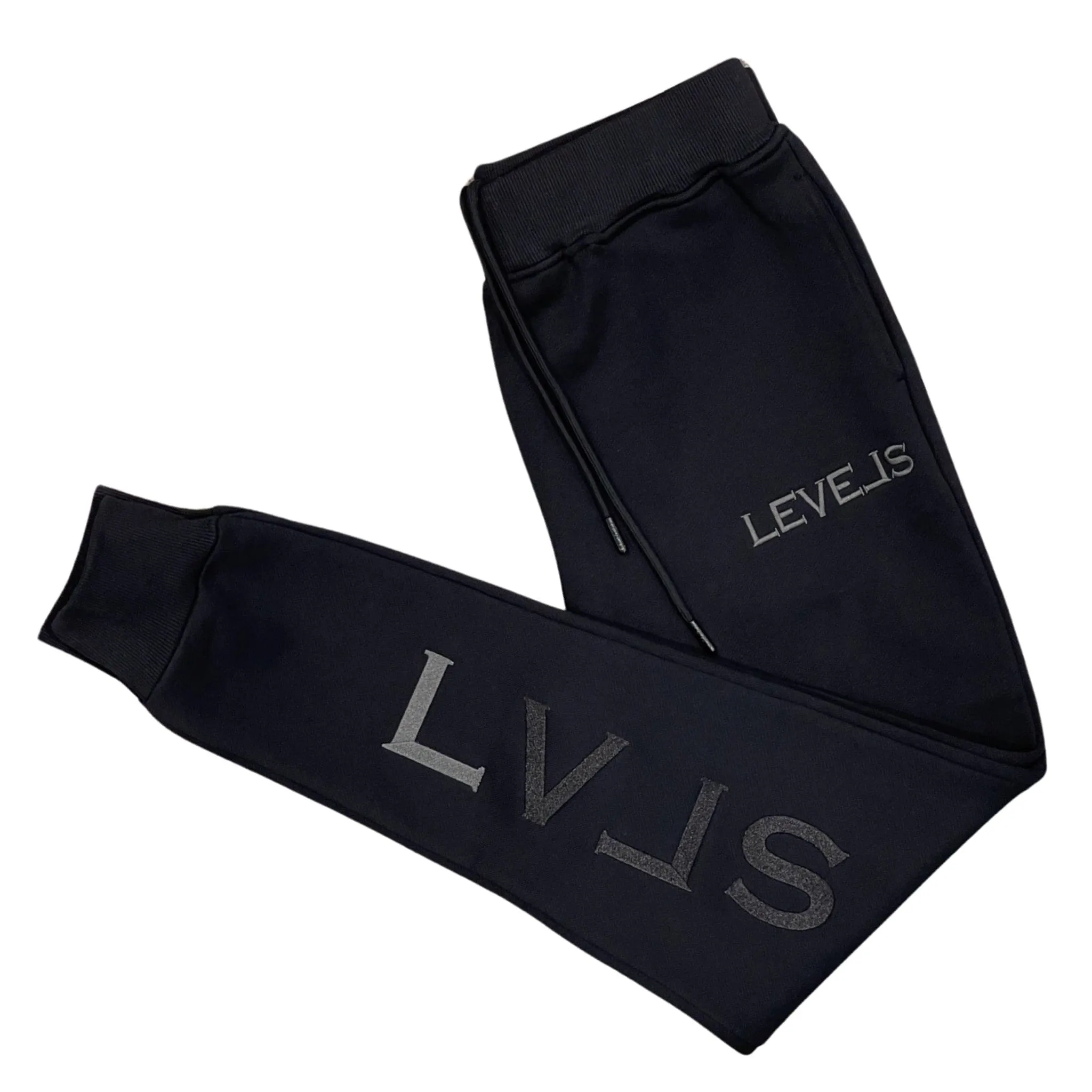 LUXE LVLS EMBROIDERED JOGGERS | ONYX