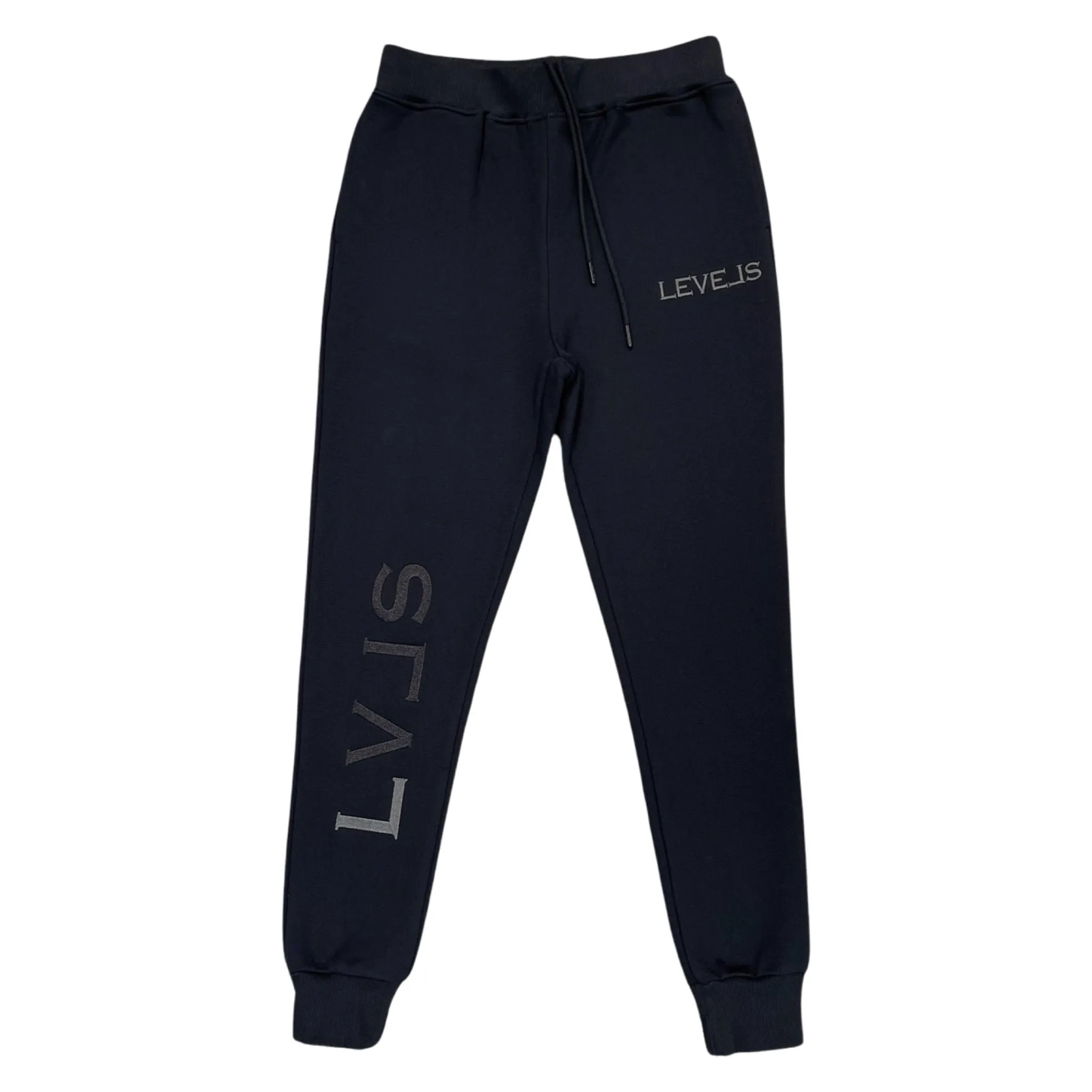 LUXE LVLS EMBROIDERED JOGGERS | ONYX