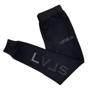 LUXE LVLS EMBROIDERED JOGGERS | ONYX