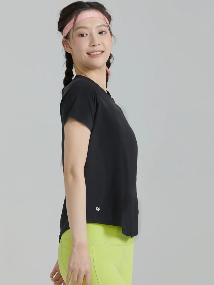 LYCRA® SPORT™素材メッシュ入り　オーロラTシャツ