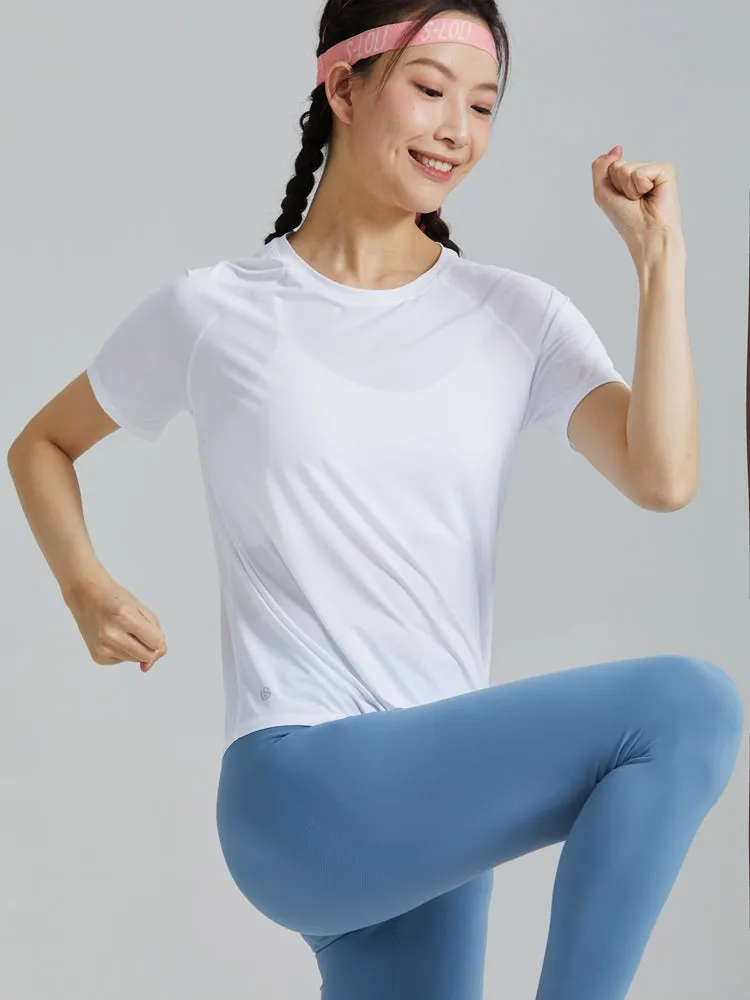 LYCRA® SPORT™素材メッシュ入り　オーロラTシャツ
