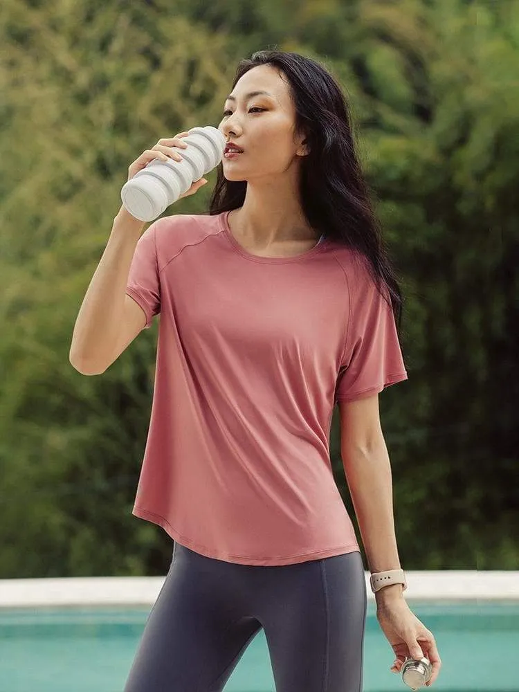 LYCRA® SPORT™素材メッシュ入り　オーロラTシャツ