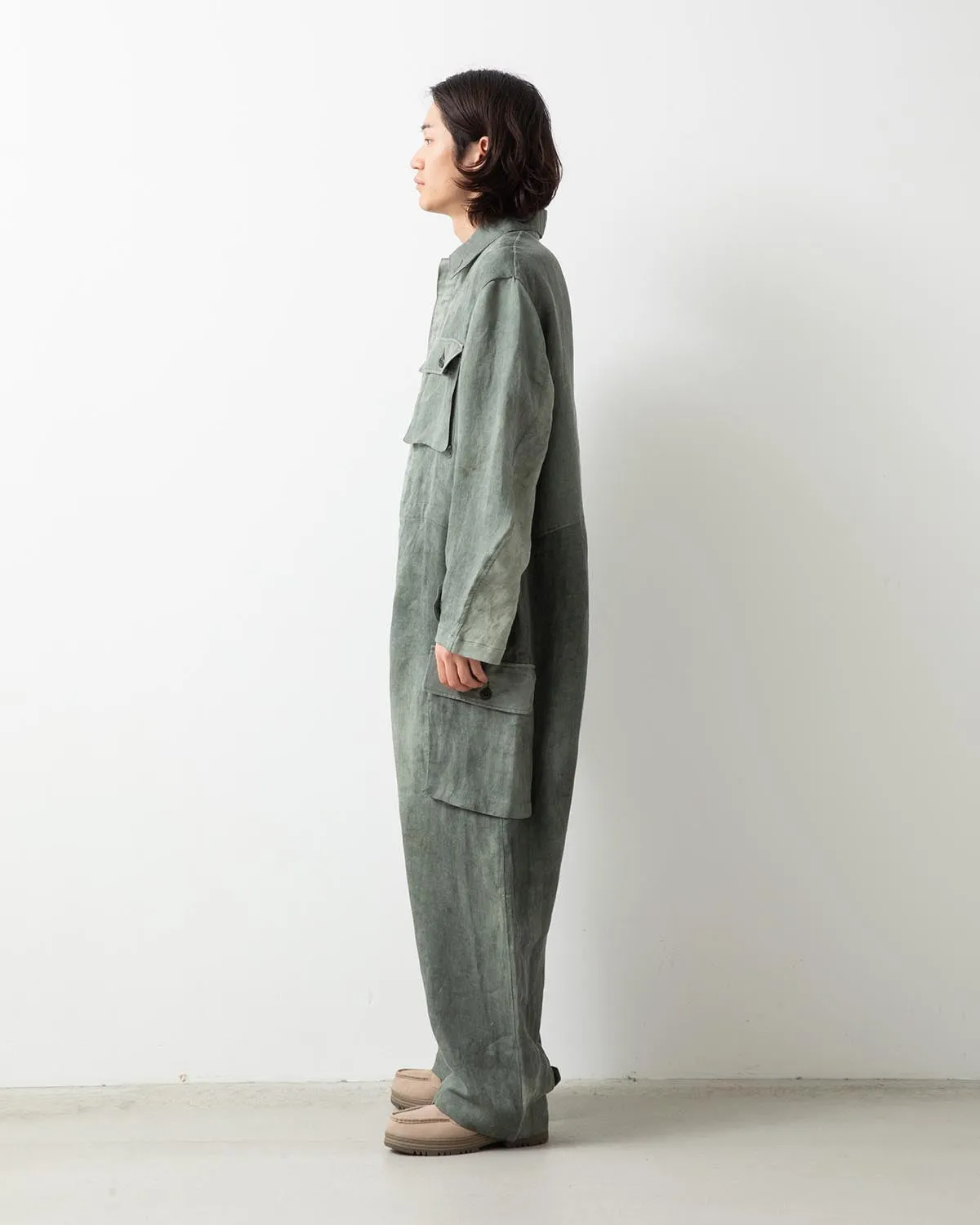 LYRIA DIRTY PRINT LINEN COTTON JUMPSUIT